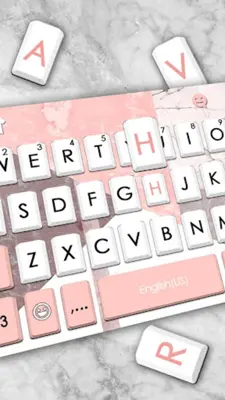 Geometric Coral Pink Keyboard android App screenshot 2